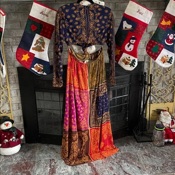 Farm Rio Bandana Dream Cut Out Maxi Dress - Picture 10 of 10